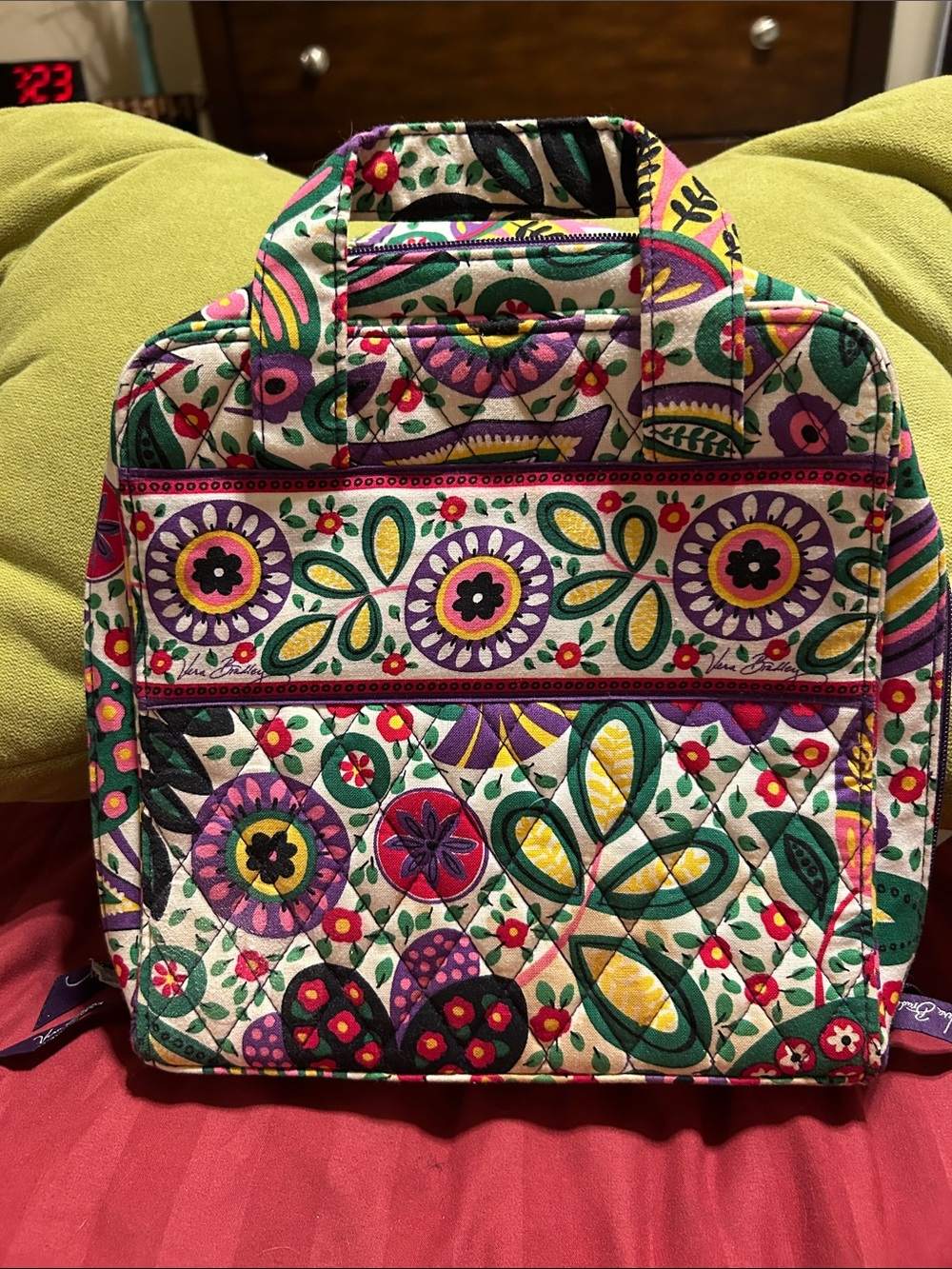 Quilted Floral Travel Tech Organizer Zip Around Tote by Vera Bradley